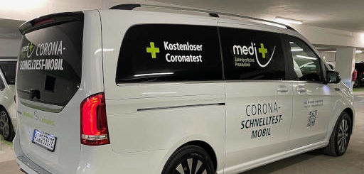 Corona-Schnelltest-Mobil medi plus - Foto: medi+